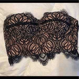 Lace Bandeau crop Top